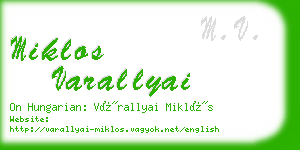 miklos varallyai business card